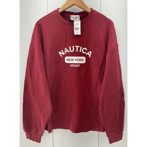 Nautica Krost Sweatshirt Mens Large Crewneck Pullover Long Sleeve New‎ York NWT
